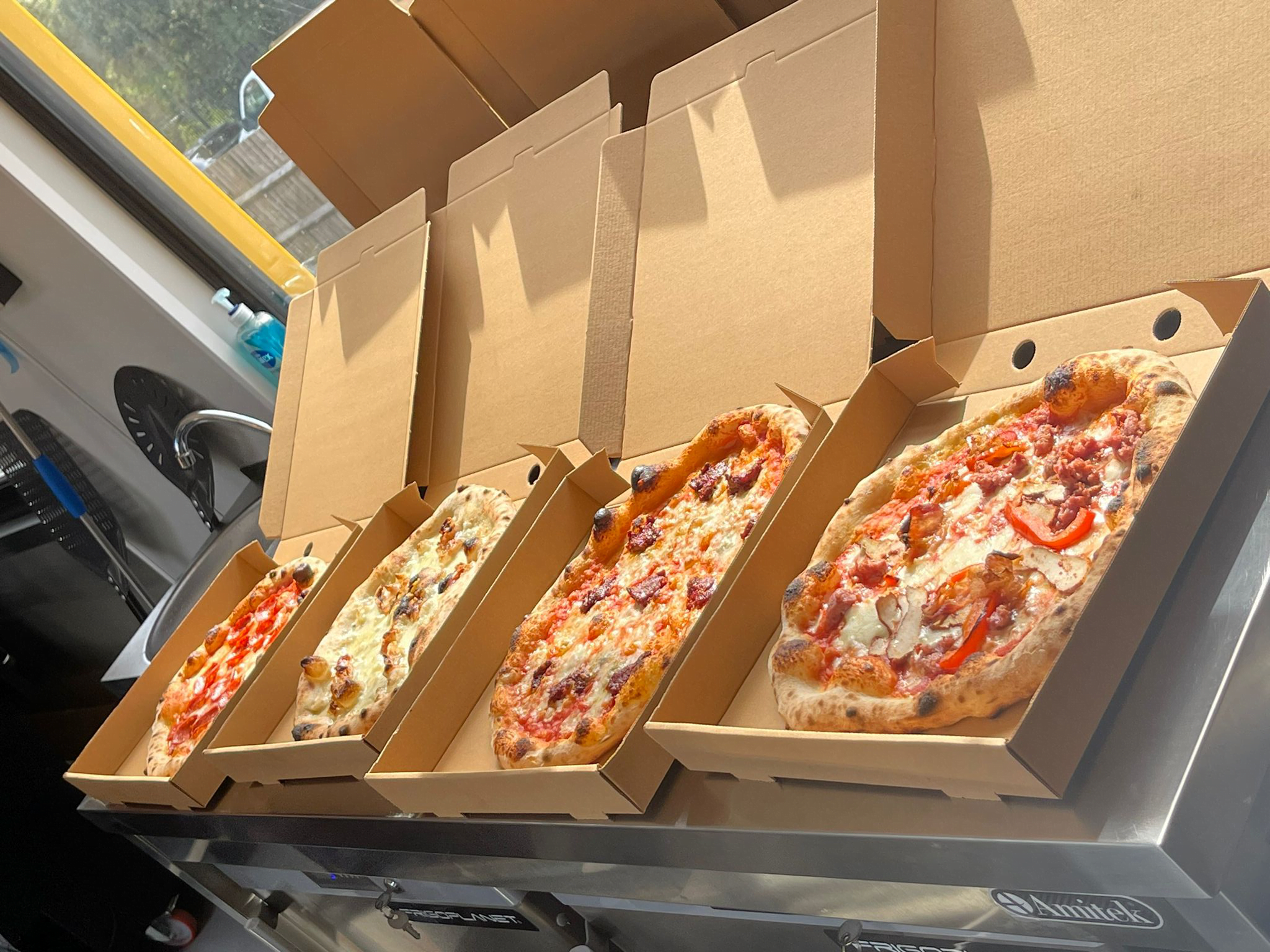 stone-baked pizzas at Melt Pizza